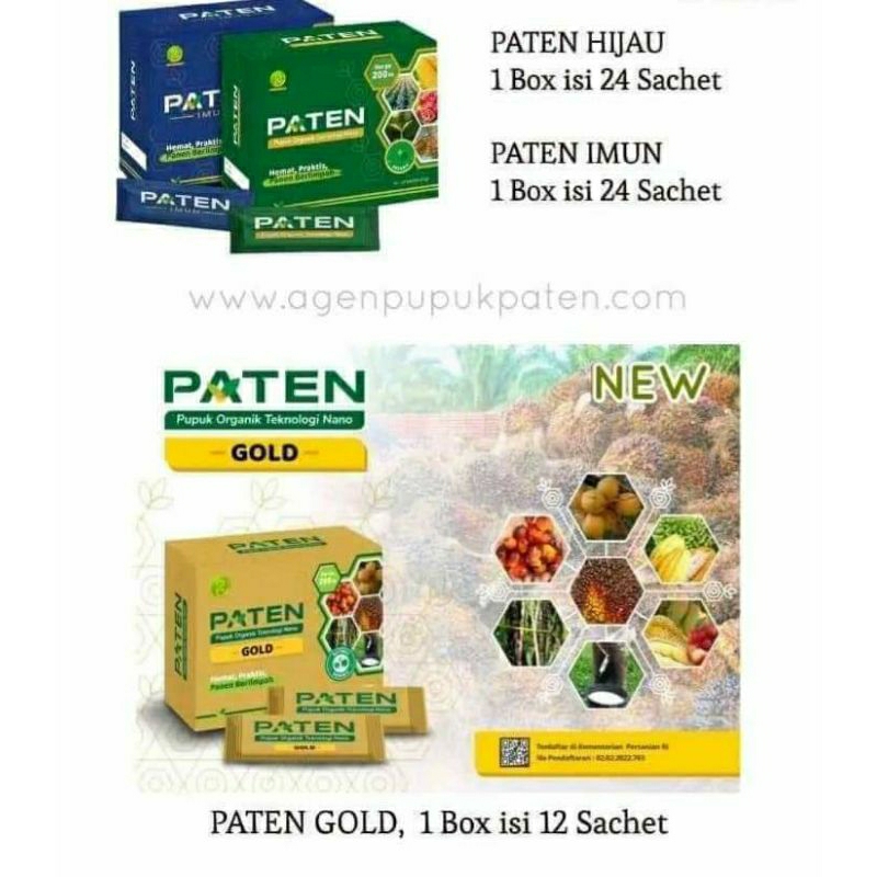 Pupuk Paten Organik Teknologi Nano Dan Paten Imun Kemasan Sachet
