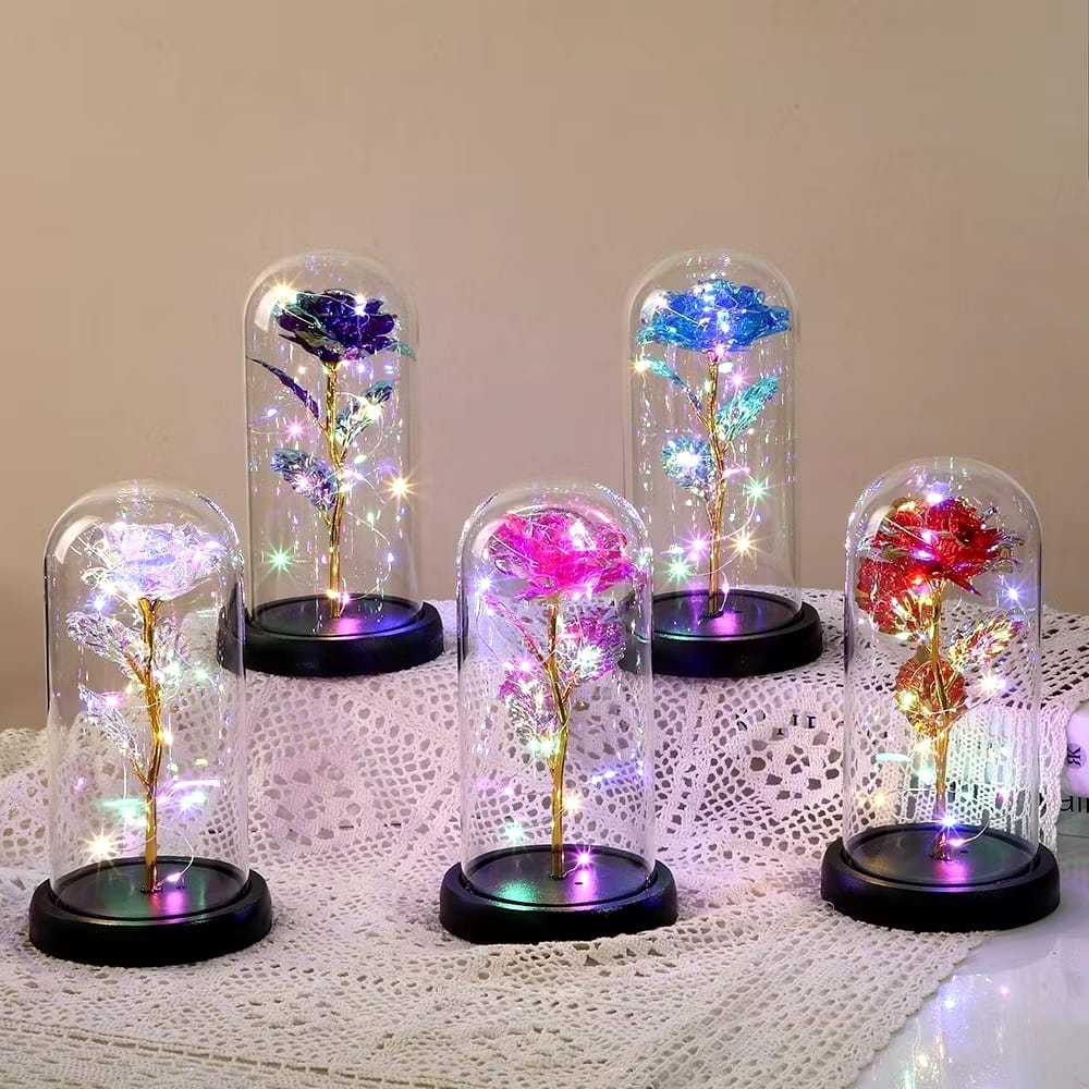 {MY} LAMPU HIAS LED BUNGA MAWAR BEAUTY AND THE BEAST ROSE / BUNGA MAWAR LAMPU LED DEKORASI BEAUTY AN