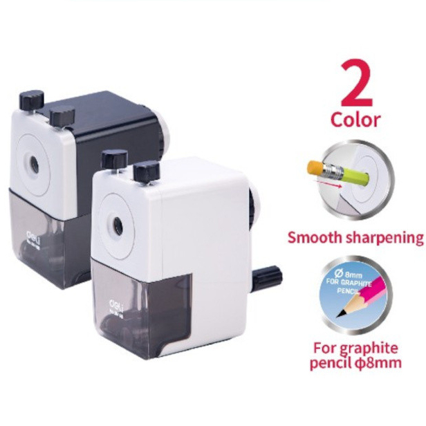 

Deli E0616B Rautan Pensil Putar Pisau kualitas tinggi tahan lama anti slip berdiri stabil di meja