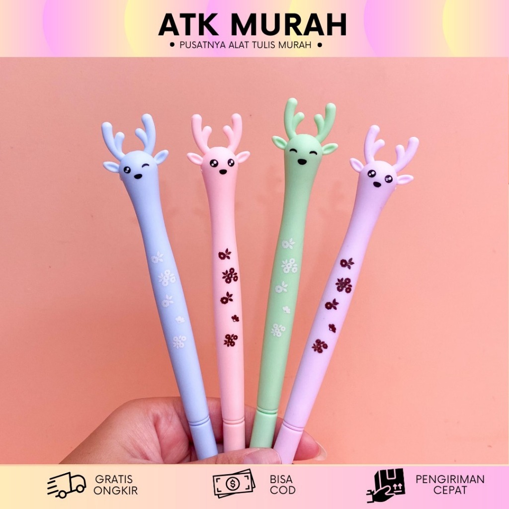

PULPEN GEL RUSA TANDUK FULLBODY DEER NATAL | PEN CHRISTMAS DEER | PULPEN GEMES MURAH TERJANGKAU