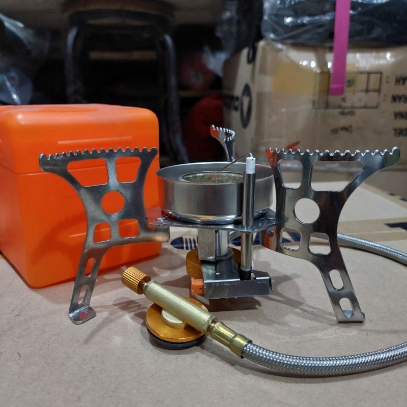 KOMPOR CAMPING ULTRALIGHT / Kompor selang/ adapter gas kompor camping portabel ultralight