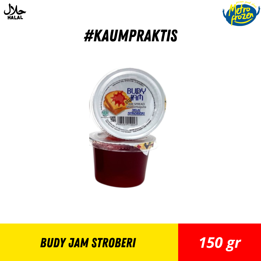 

BUDY JAM Cup 150gr //budy selai coklat //budy selai kacang //budy selai stroberi //selai cup kecil