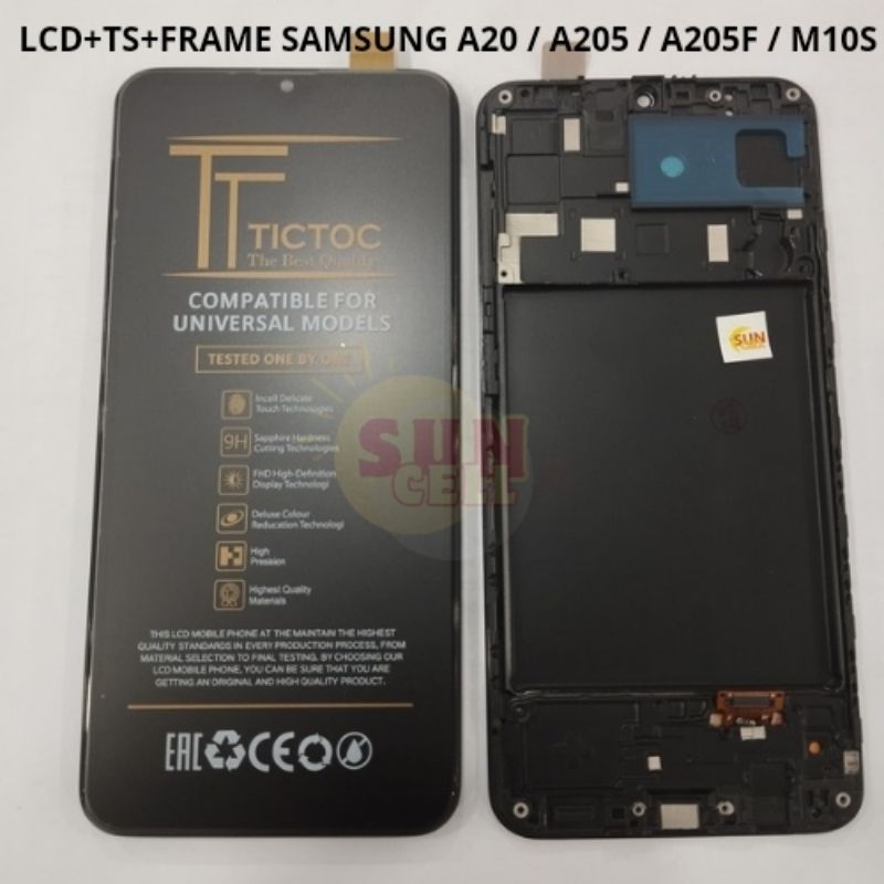 LCD + TS + FRAME HP SAMSUNG A20 / A205 / A205F / M10S (TICTOC)
