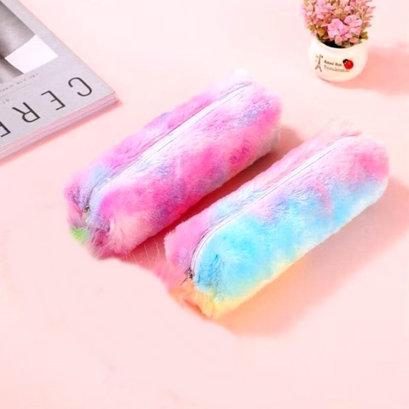 

Tempat Pensil / Kotak Pensil Bulu / Pouch Bulu Lembut