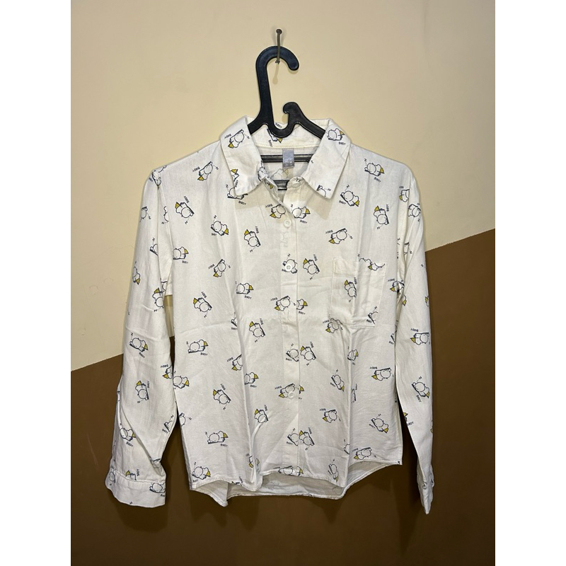 Kemeja Lengan Panjang Motif Kartun