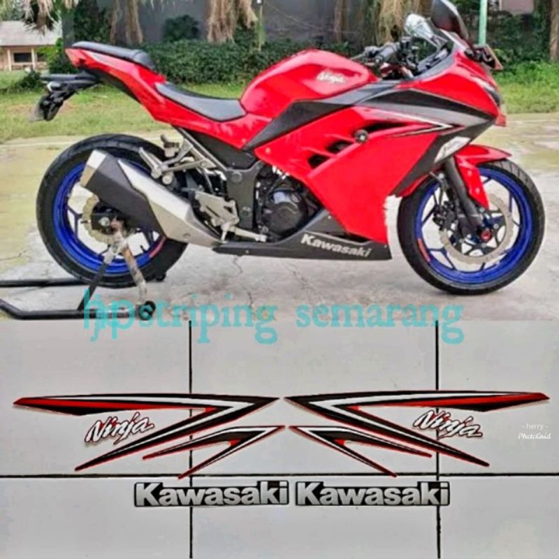 Striping Ninja 250 Fi Standar th 2016 Merah