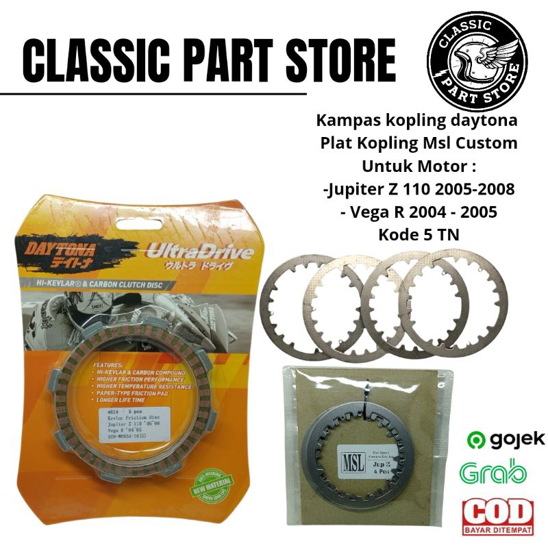 Kampas kopling daytona dan plat kopling untuk motor jupiter z vega r jupiter burhan kode 5TN
