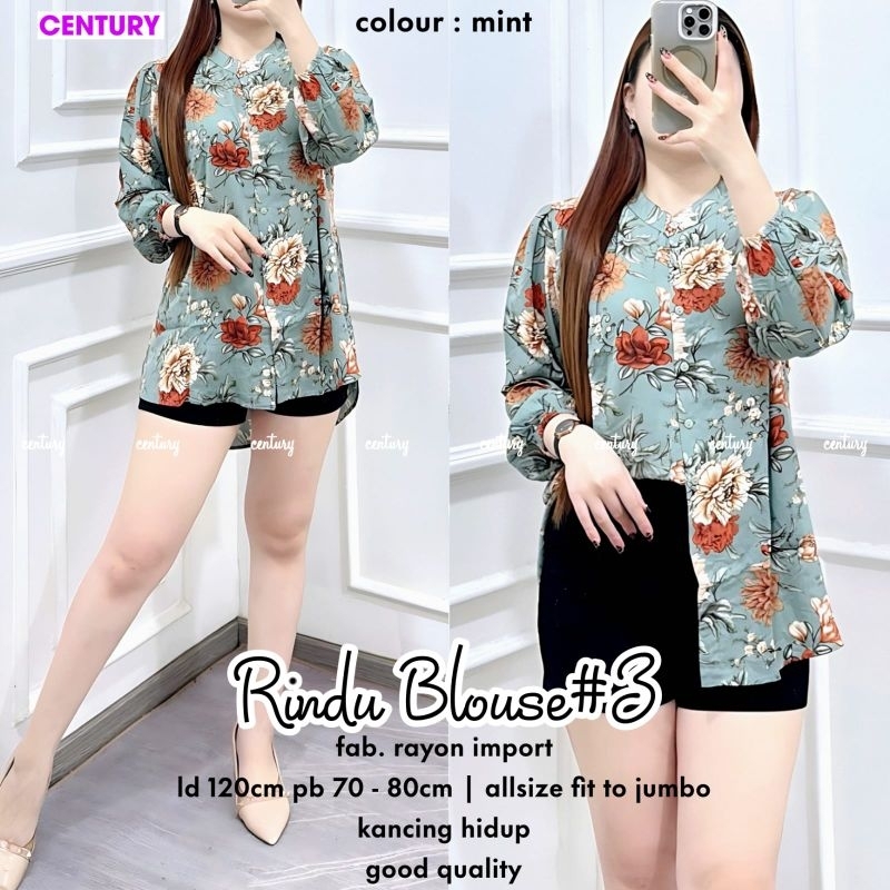 rindu blouse korean style blouse casual formal blouse jumbo ld 120 blouse rayon blouse kantor wanita