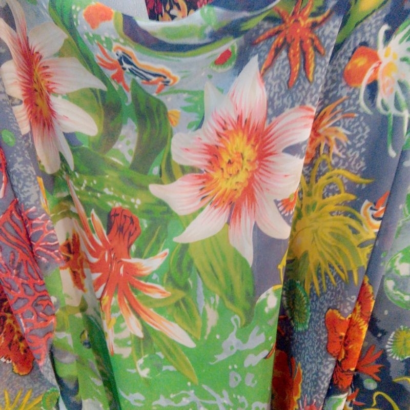 kain sifon motif bunga import - kain sifon motif - kain sifon Korea - kain sifon meteran - ct