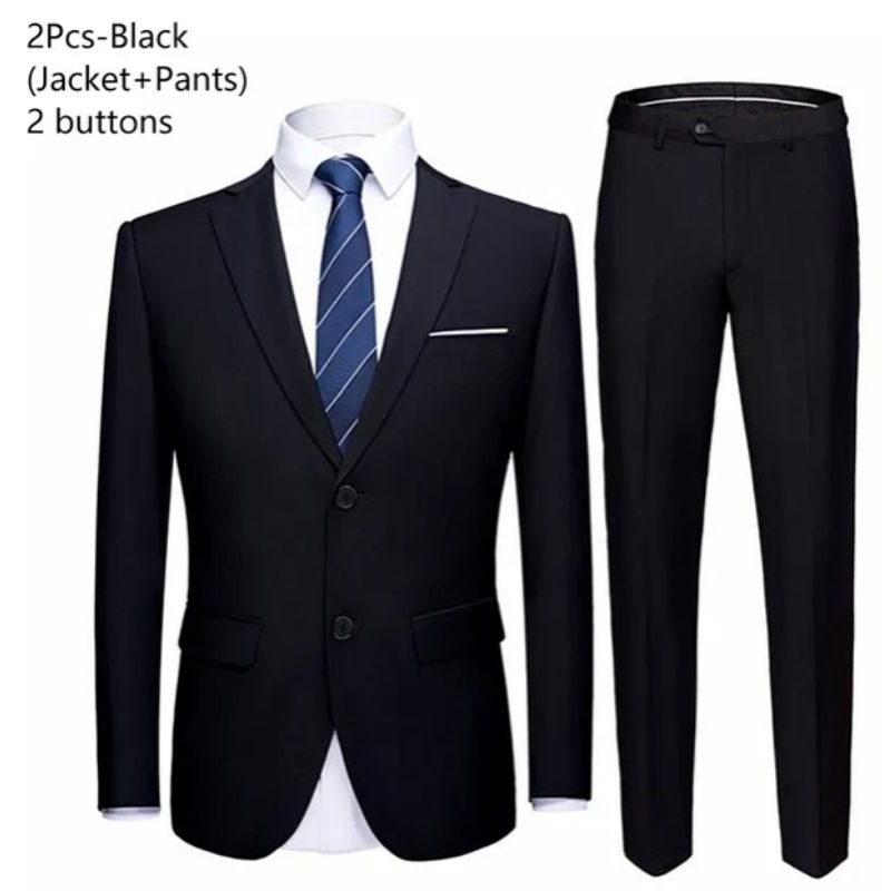 Setelan Jas Formal Pria - Jas Wisuda-  Set Jas & Celana Dewasa