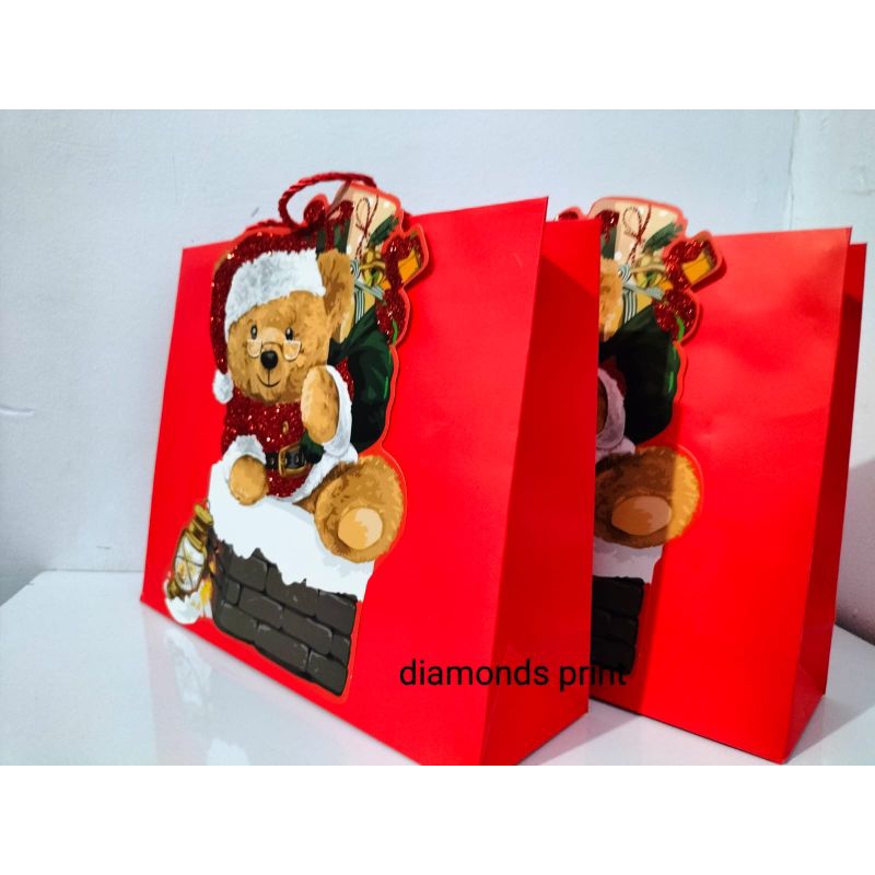 

Paperbag Seasonal Christmas 32x10x26 Cm | Paper Bag Natal Merah | Bungkus Kado Goodiebag Hadiah