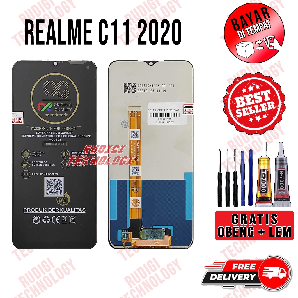 Lcd REALME C11 2020 Original Lcd Touchscreen REALME C11 2020 Fullset GRATIS LEM OBENG