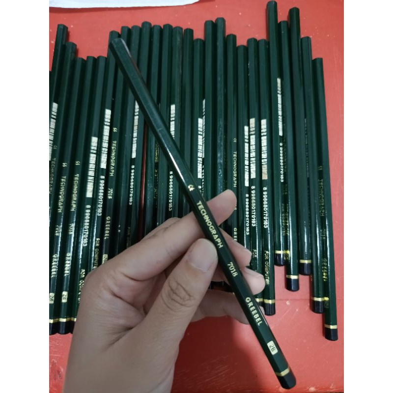 

1 PCS PENSIL 2B GREEBEL HIJAU TECHNOGRAPH 7018
