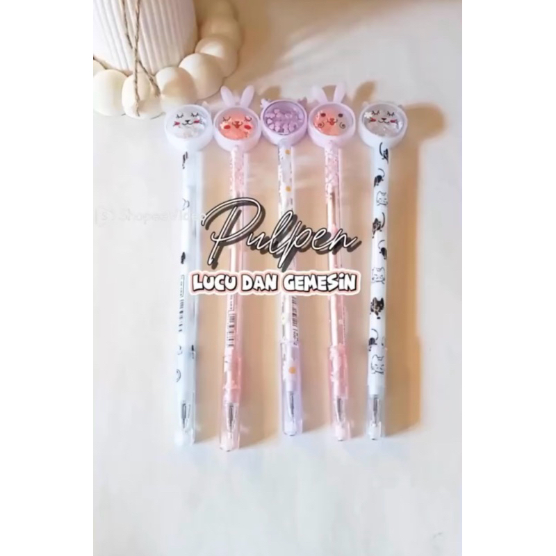 

PUTRI OFFICIAL | (5pcs) PULPEN GLITER MOTIF LUCU