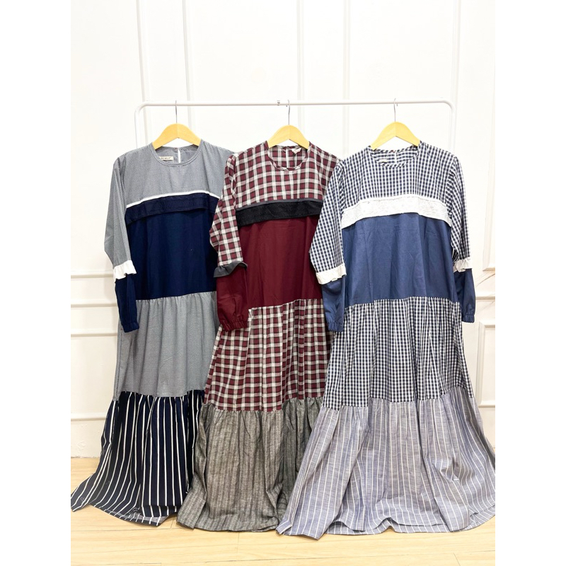 Dress Gamis Semut / Gamis Katun Semut / Gamis Semut