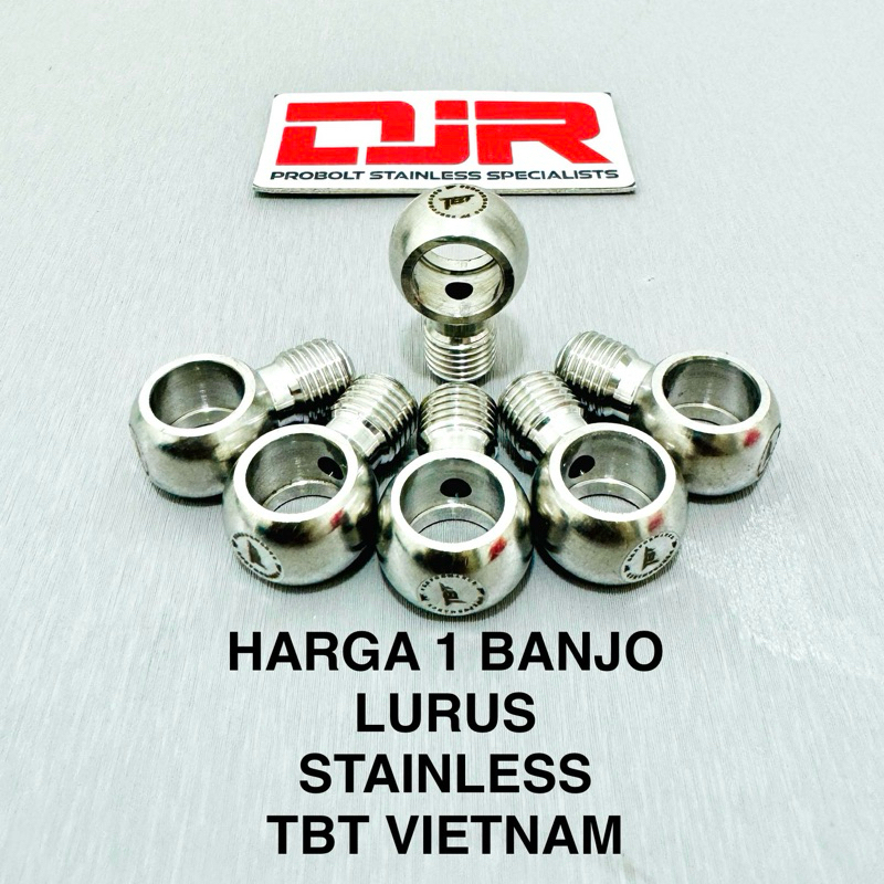 BANJO LURUS STAINLESS TBT original VIETNAM banjo lurus selang rem kaliper