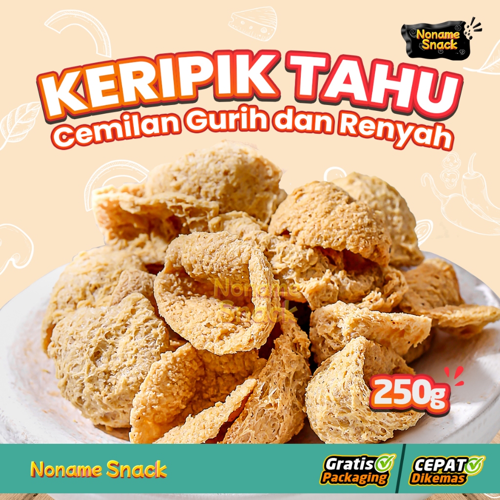 

NoName Snack - Keripik Tahu Cemilan Lokal Grosir 250g