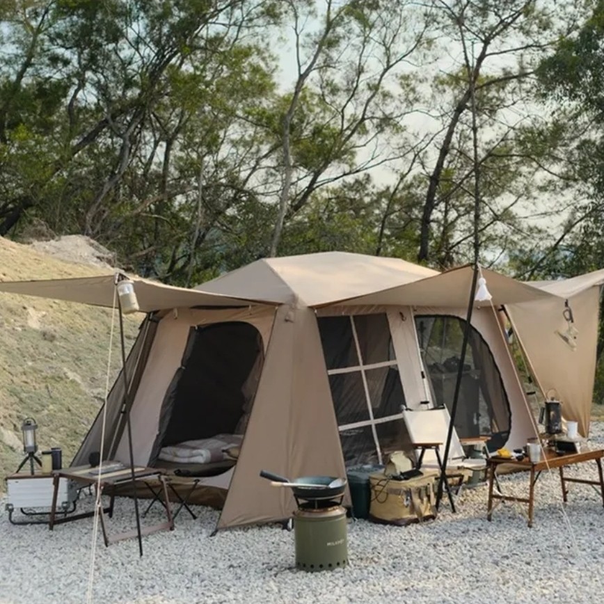 LANDWOLF DRASOUL Villa 13 Automatic Tent Otomatis Tenda Outdoor - Khaki Large