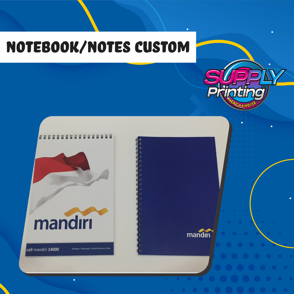 

Notesbook Spiral A5 Custom Cetak isi 50 lembar HVS