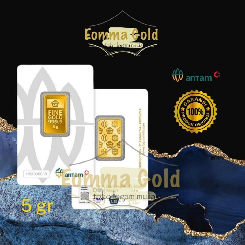 [ANTAM TERMURAH] EOMMAGOLD Logam Mulia Antam (LM) 5 gr Certieye Terbaru / Emas Antam Redmark 5 gr