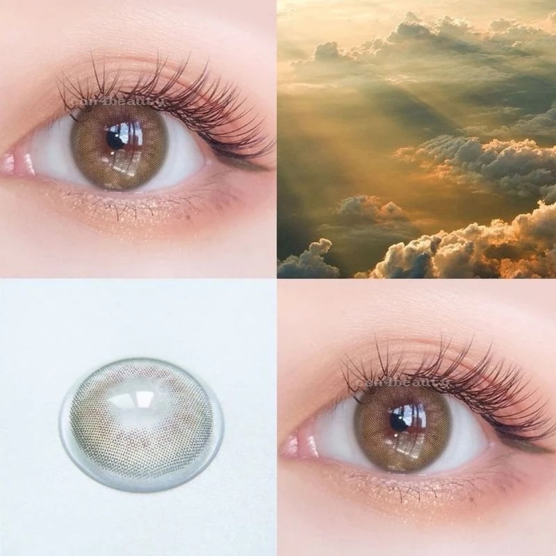 PINKINSOFTLENS My Mini Cemore Green Hijau Normal -0.00 1 Pasang Lensa Kontak Warna Diameter 14.2mm L