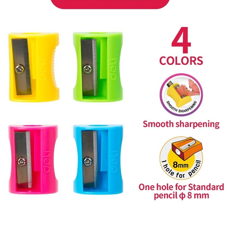 

DELI - E0531 Rautan Pensil 1 lubang bahan ABS awet penggunaan jangka panjang 7mm