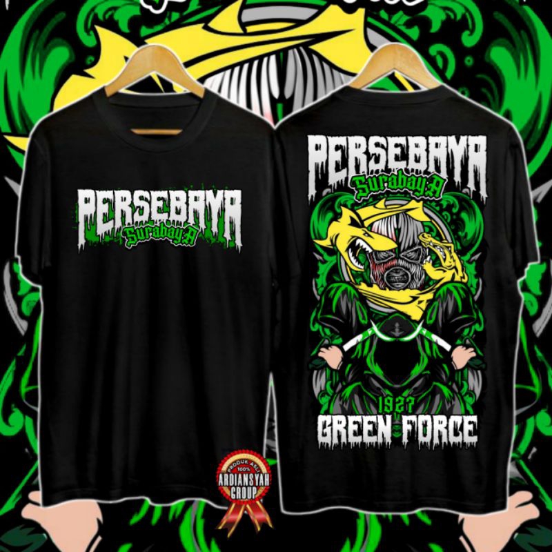 Kaos distro PERSEBAYA GREEN FORCE KEREN