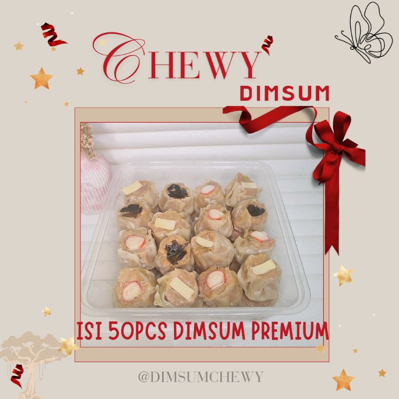 

[ Termurah ] Dimsum Premium Ayam Udang Halal Isi 50 Free Saos