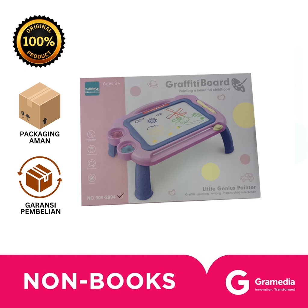Gramedia Bali - KUKIKO MAGNETIC COLORFUL DRAWING BOARD 009-2094