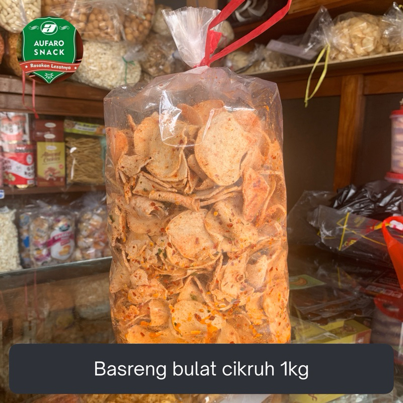 

BASRENG CIKRUH PEDAS DAUN JERUK 1 BAL 1KG AUFARO SNACK