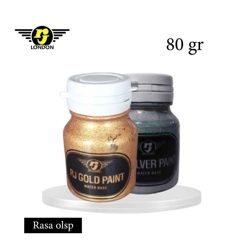 Gold Paint & Silver Paint RJ London 80 gram warna emas  silver