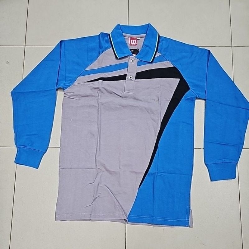 KAOS OLAHRAGA / BAJU OLAHRAGA MARQUEZ BAHAN POLO BILLABONG ABU KOMBINASI BIRU TURKIS