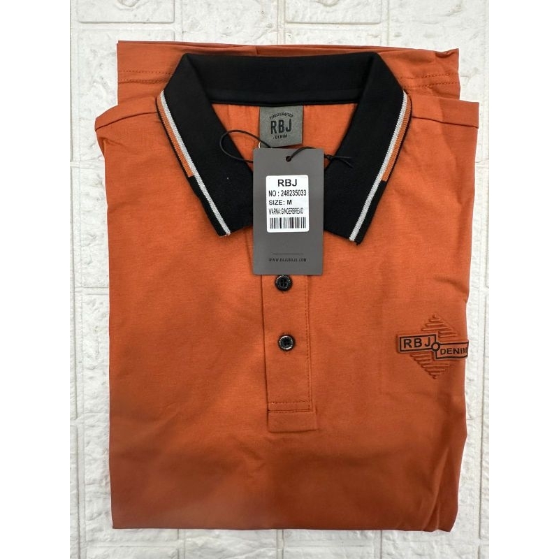 Kaos kerah RBJ spandek fit dewasa / kaos kerah RBJ cowok / kaos kerah polo shirt pria