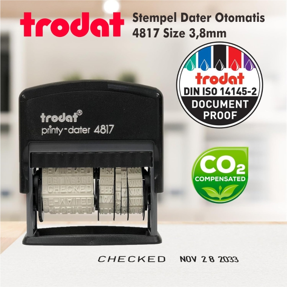 

Stempel Tanggal Trodat Printy Dater 4817 Phrases & Dater Stamp