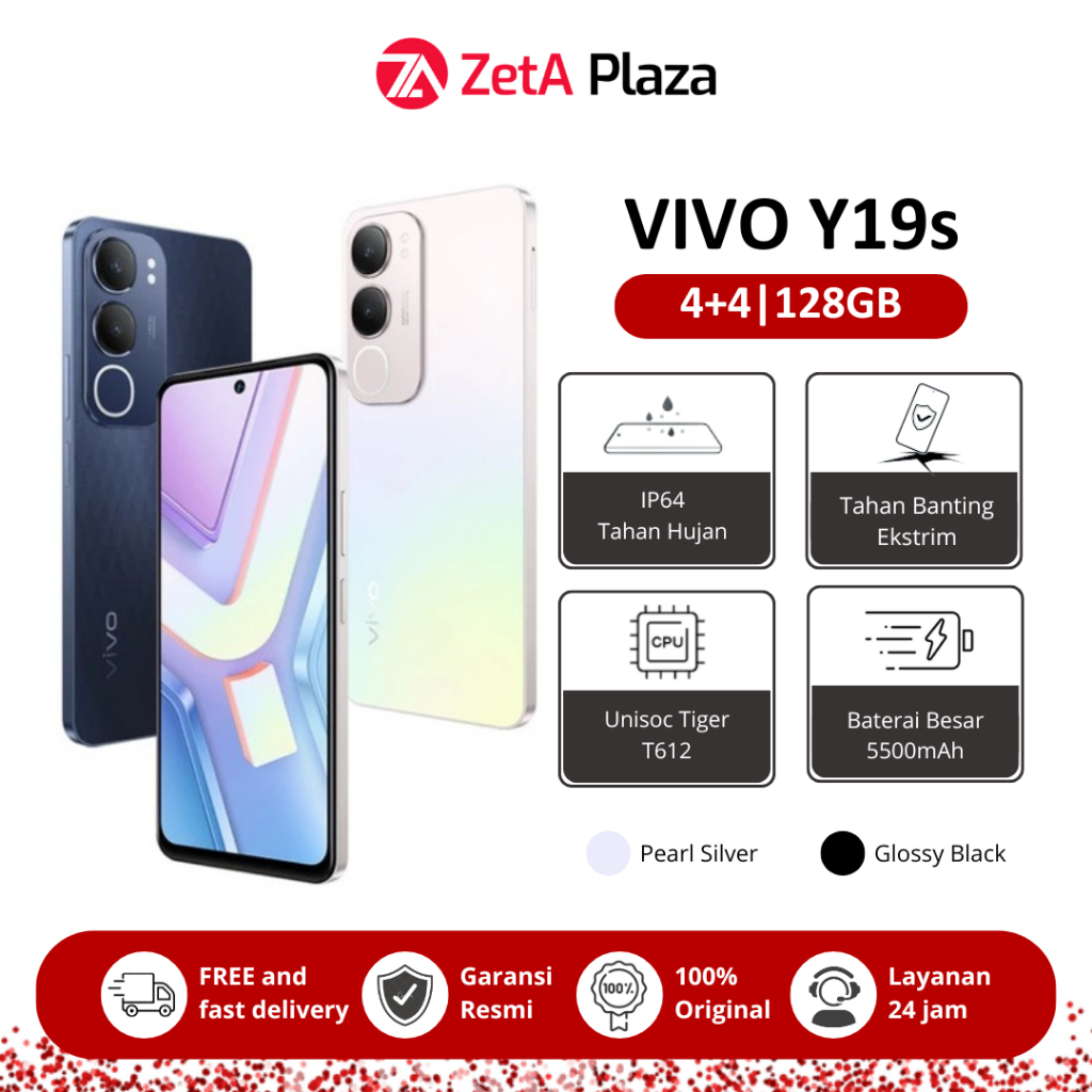 VIVO Y19S RAM 4/128 - 50 MP AI Camera, 5500mAh+15W FlashCharge Garansi Resmi Vivo (FREE HEADSET)