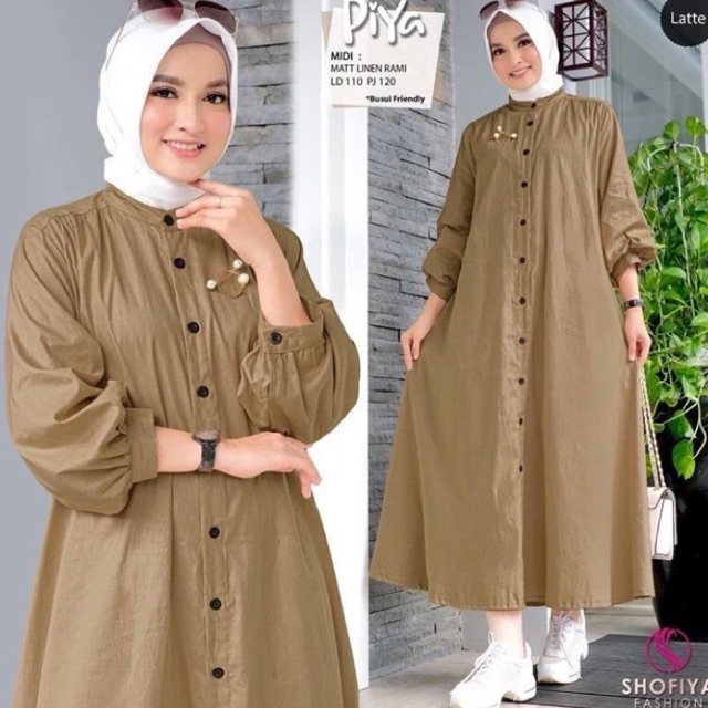 PIYA midi dress terbaru fashion wanita kekinian