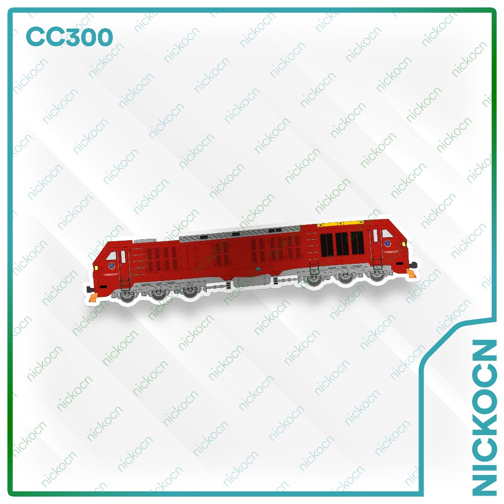 

Stiker Lokomotif CC300 Sisi