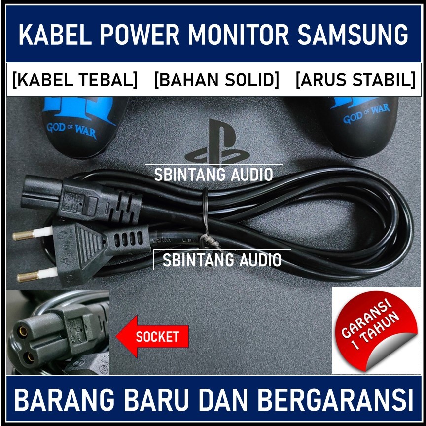 Kabel power adaptor Monitor Samsung Monitor Samsung Curved Baru