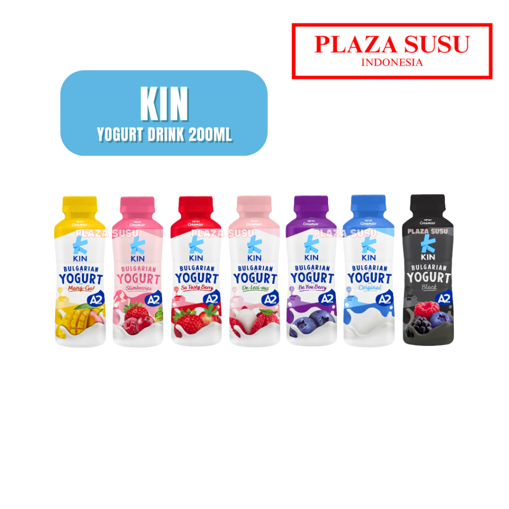 

YOGURT DRINK KIN 200ML BULGARIAN YOGURT MINUMAN RASA ORIGINAL/BLUEBERRY/STRAWBERRY/LYCHEE