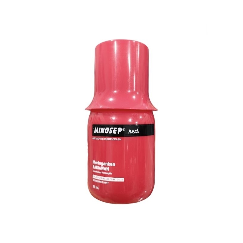Minosep Red Obat Kumur Antiseptik Chlorhexidine Gluconate 0,2% Botol 60ml