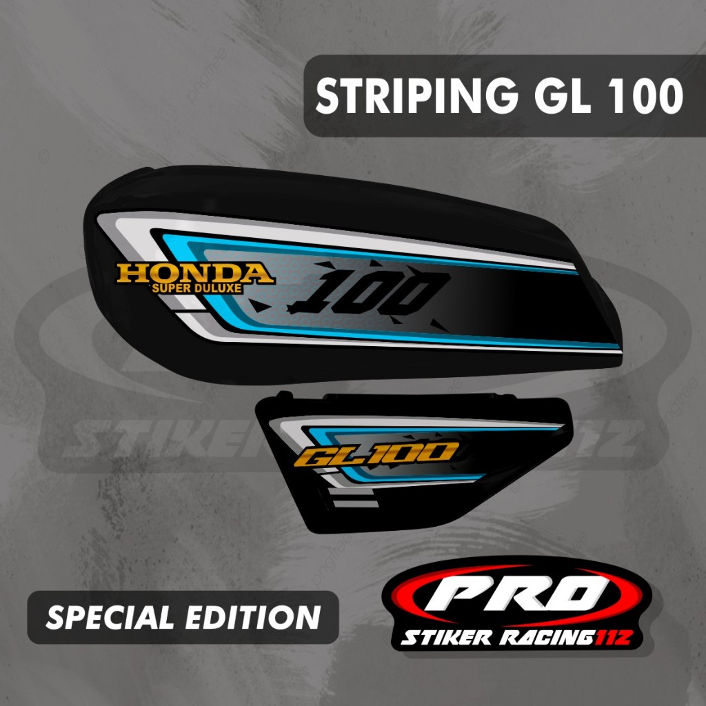 STRIPING STIKER LIS VARIASI HONDA GL 100 GL STRIPING VARIASI HONDA GL 100