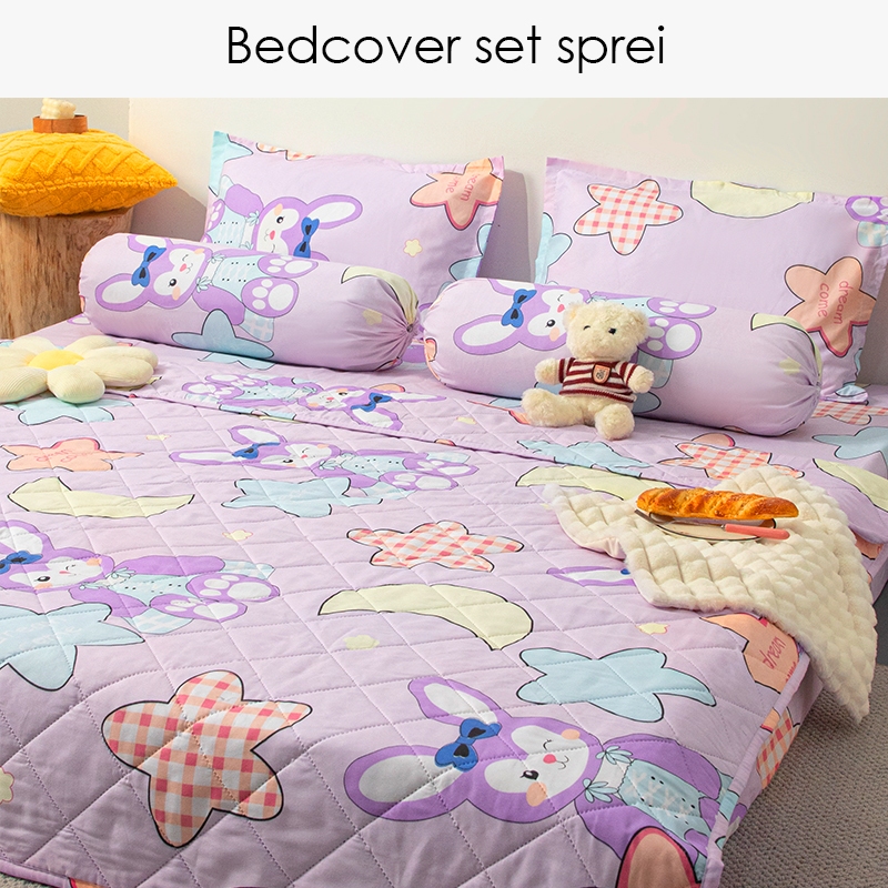 Perabot Bedcover Selimut Tipis Motif Kartun StellaLou Snoopy Panda