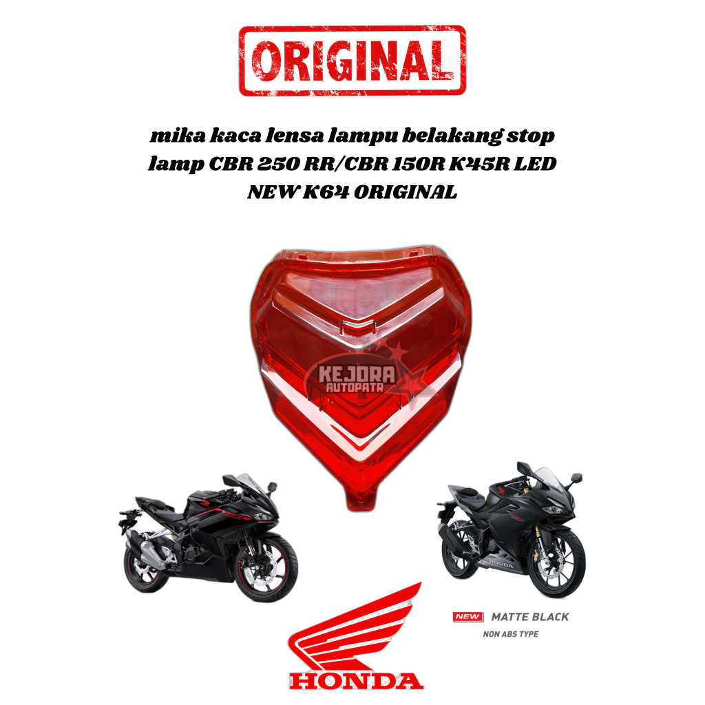 mika kaca lensa lampu belakang stop lamp CBR 250 RR/CBR 150R K45R LED NEW K64 ORIGINAL