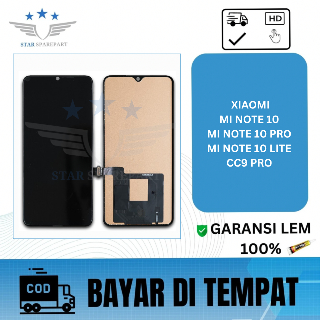 LCD TOUCHSCREEN XIAOMI MI NOTE 10 / MI NOTE 10 PRO / MI NOTE 10 LITE / CC9 PRO