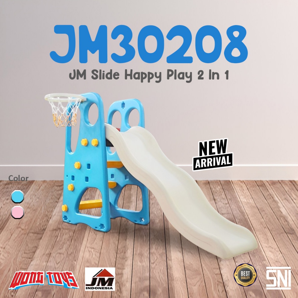 JM Slide Happy Play 2 In 1 (JM30208) - Mainan Perosotan Anak 2 In 1