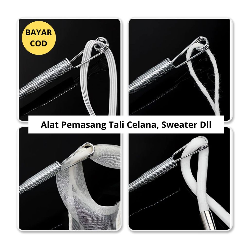 SIAP KIRIM Alat Pemasang Tali Karet Kolor Celana Sweater Tali Sepatu Renda Memasukan Pinggang Pasang