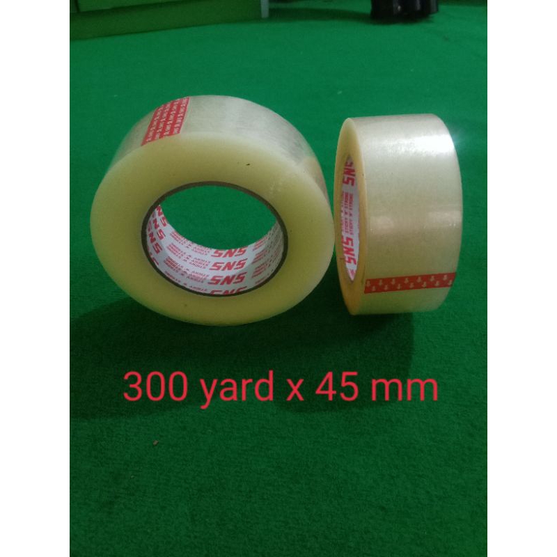 

Lakban bening 300y x 45 mm eco SNS Sticky N Strong 1 pc