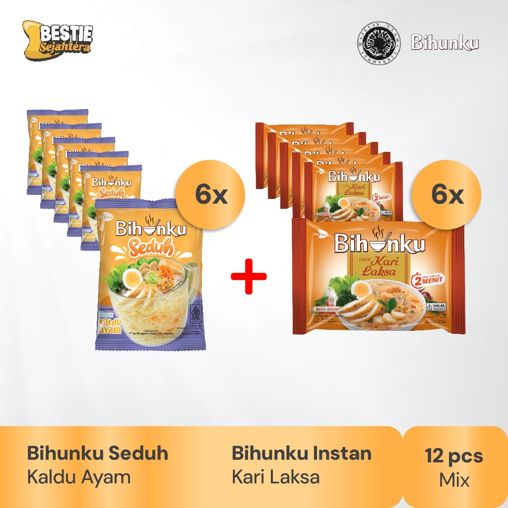 

Paket Bundling Mix - Bihunku Instan - Seduh Kaldu ayam - 6 pcs