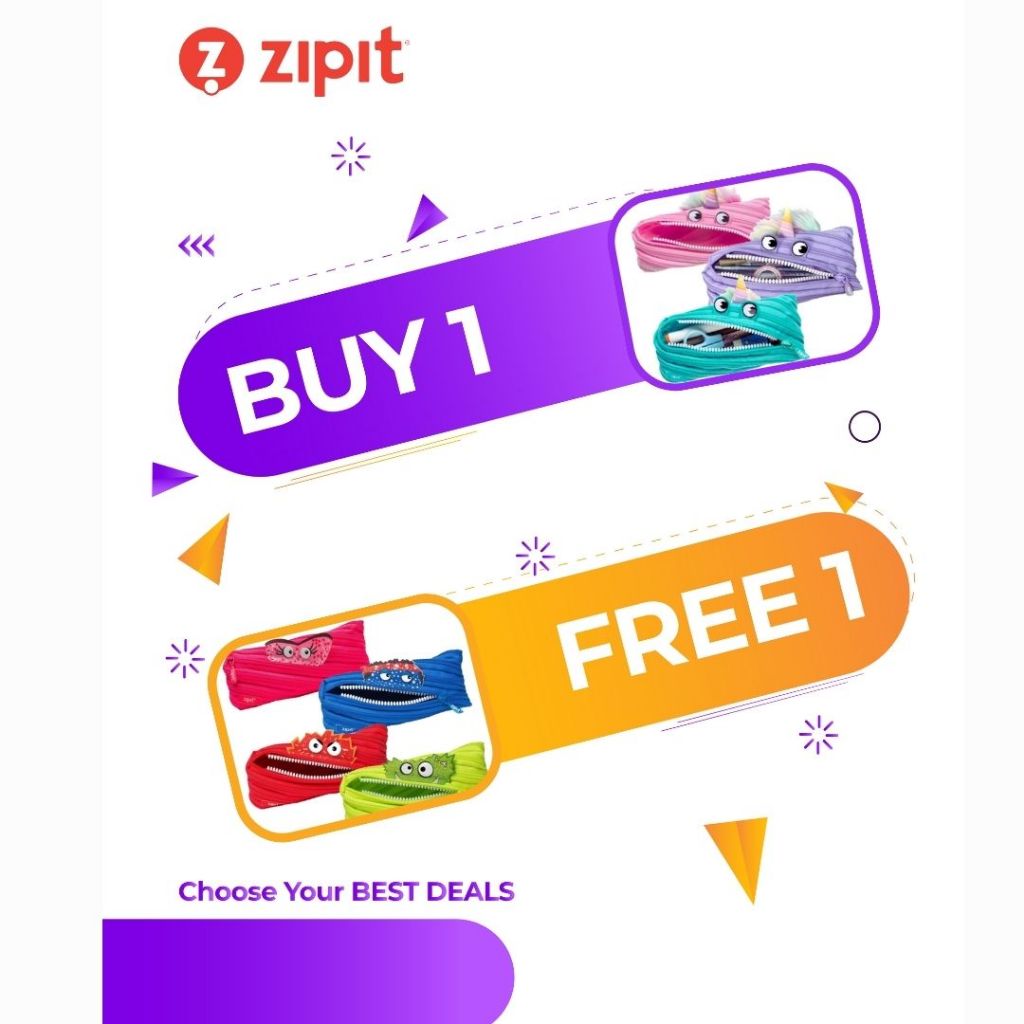 

[B1G1] Zipit Unicorn Pouch - Light Purple + Zipit Talking Monster Pouch