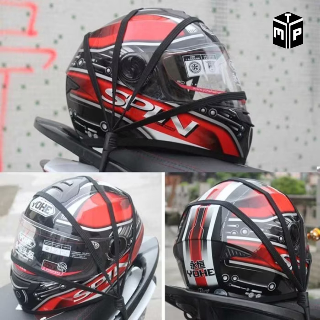 Tali Pengikat Helm Jaring Helm Laba Laba Premium Karet Pengaman Helm Super Tebal